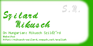 szilard mikusch business card